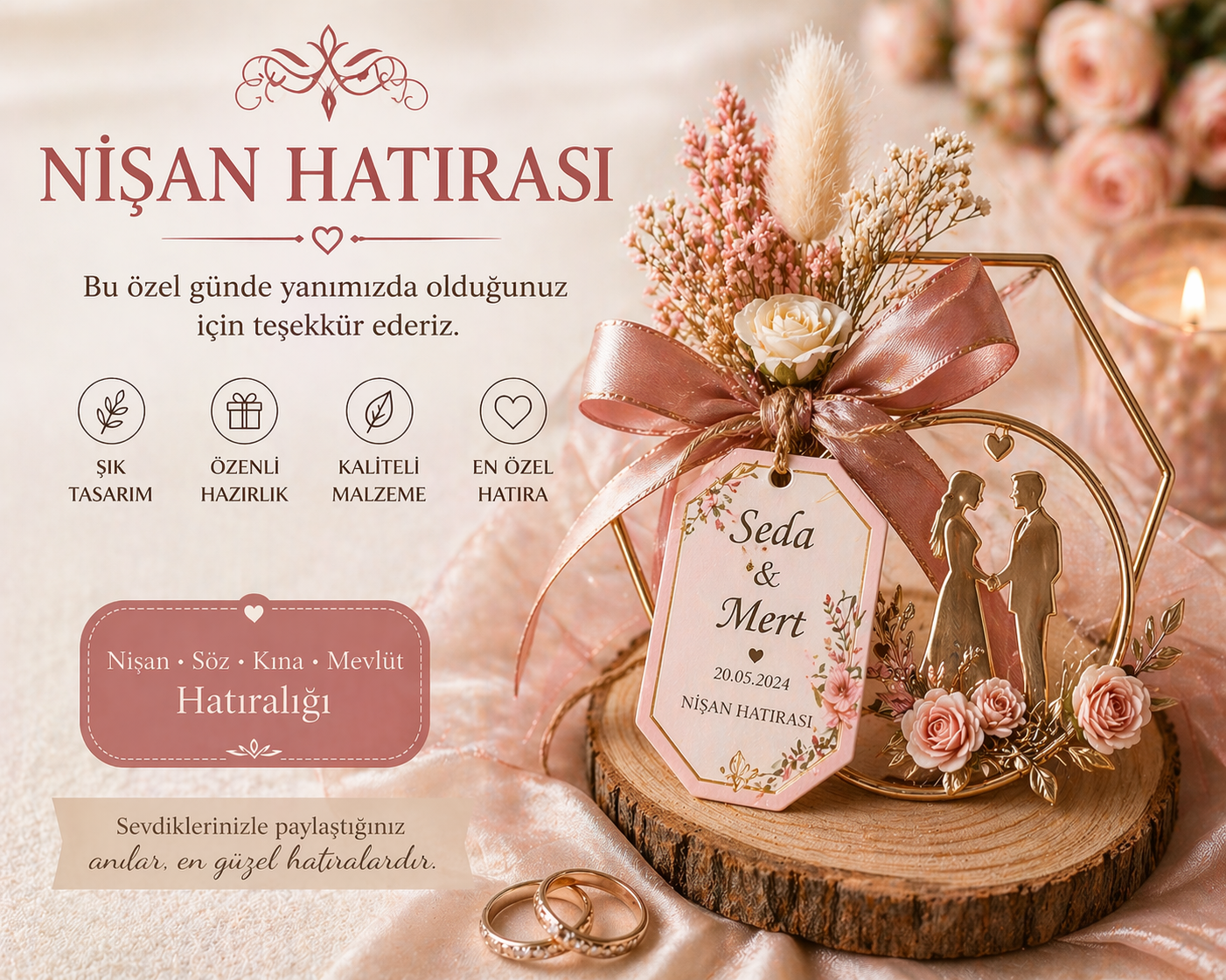 Esenyurt nişan hediyeliği modelleri
